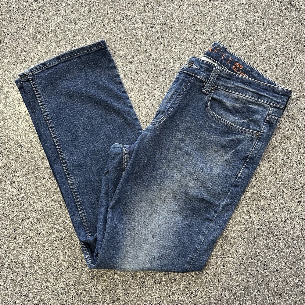 Urban Pipeline Jeans Mens 33x30 Relaxed Straight Medium Wash Stretch Denim